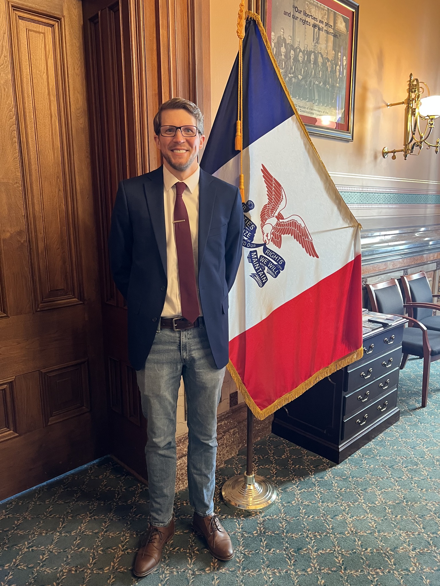 Brett Mohler - Candidate for Iowa House District 26 - at the Iowa Statehouse